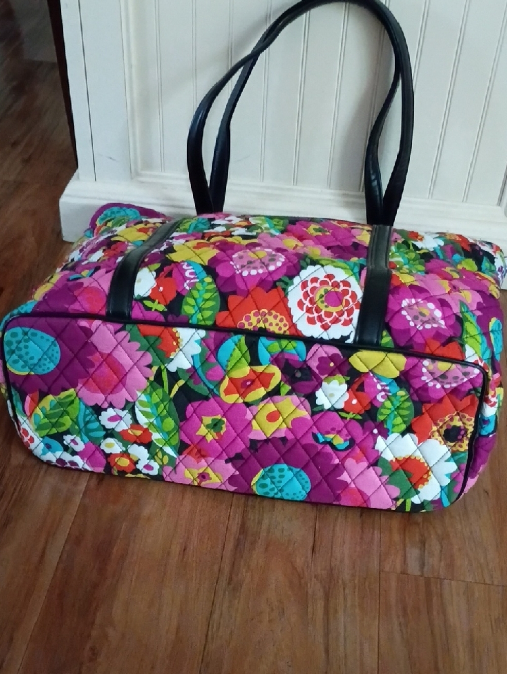 Vera Bradley Quilted Floral Tote Bag - Picture 5 of 13